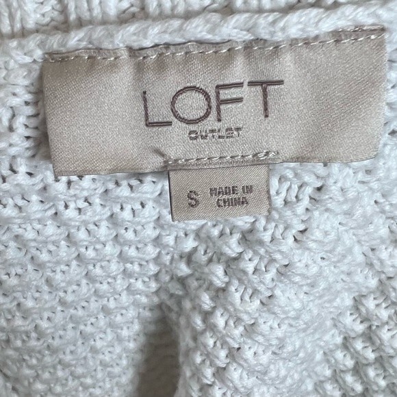 Loft white twofer paisley print sleeveless sweater top size small - Picture 6 of 7
